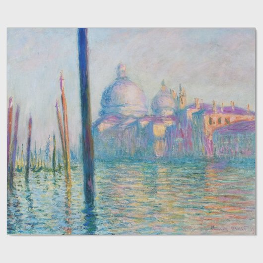 Grand Canal Monet Venice Italy Classic Painting Geschenkpapier (Flach)