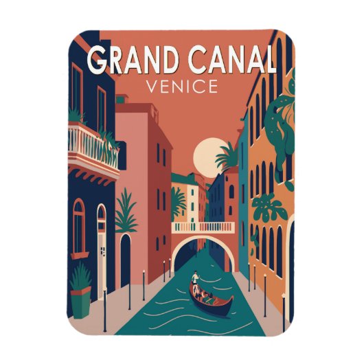 Grand Canal Venedig Kunst, Dichtung und Musik Vint Magnet (Vertikal)
