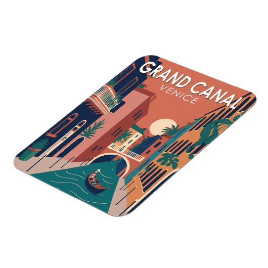 Grand Canal Venedig Kunst, Dichtung und Musik Vint Magnet (Linke Seite)