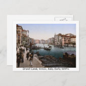 Grand Canal Venice c1900, Vintag Italien Postkarte (Vorne/Hinten)
