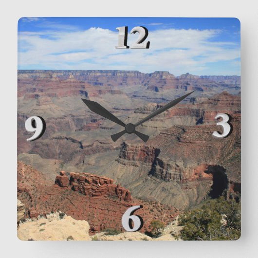 Grand Canyon 5 Quadratische Wanduhr (Vorderseite)