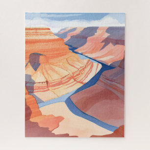 Grand Canyon Aquarell-Landschaftsmalerei Puzzle