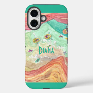 Grand Canyon Aquarell Weißwasser iPhone 16 Hülle