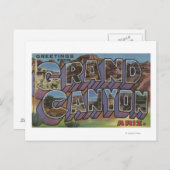 Grand Canyon, Arizona - Große Buchstabenszenen Postkarte (Vorne/Hinten)