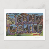 Grand Canyon, Arizona - Große Buchstabenszenen Postkarte (Vorderseite)
