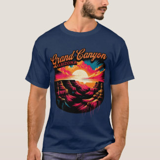 Grand Canyon Arizona Sonnenuntergangsdesign vintag T-Shirt