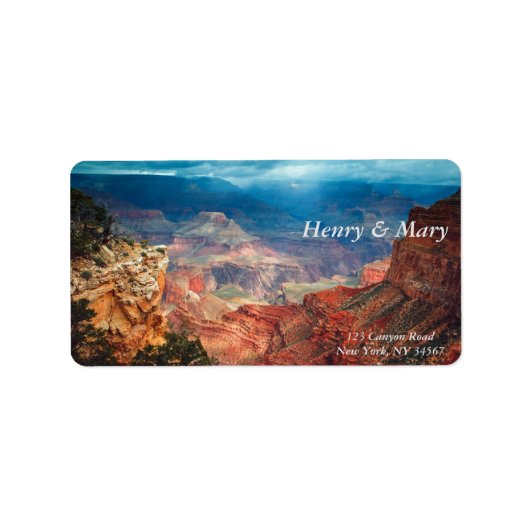 Grand Canyon, Arizona, USA Adressaufkleber (Vorne)