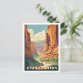 Grand Canyon Arizona USA Berühmter Reisemarkt Postkarte (Stehend Vorderseite)