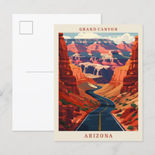 Grand Canyon Arizona USA Elegante Vintage Reise Postkarte