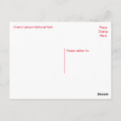 Grand Canyon, Arizona, USA Postcard Postkarte (Rückseite)