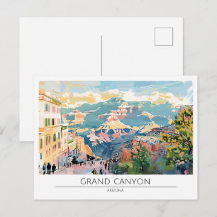 Grand Canyon Arizona USA Vintage Kunst Reise Postkarte