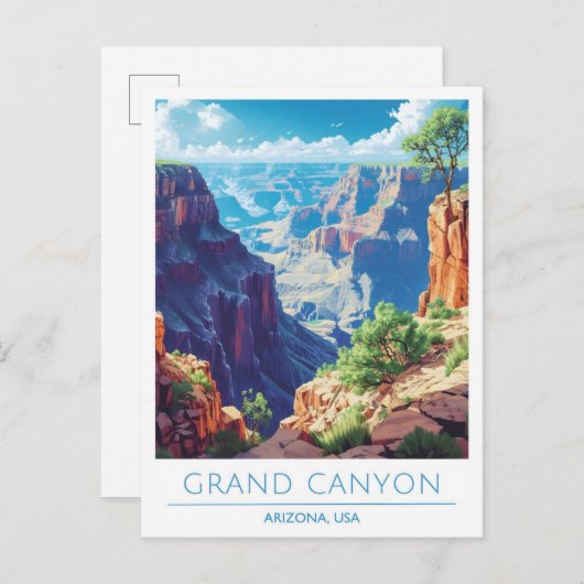 Grand Canyon Arizona USA Vintage Travel Postkarte (Vorne/Hinten)