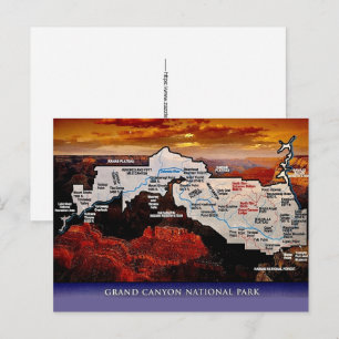 Grand Canyon Attraktions-Postkarte Postkarte