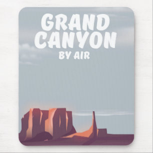Grand Canyon aus der Luft Vintage-Reiseposter. Mousepad