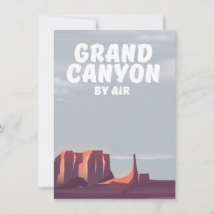 Grand Canyon By Air Vintage Reiseplakat. Einladung