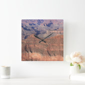Grand Canyon Clock (hell gefärbt) Quadratische Wanduhr (Zuhause)