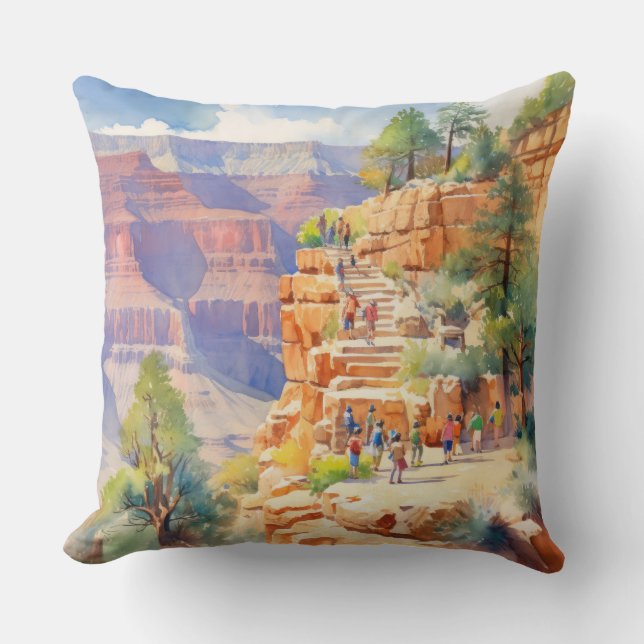 Grand Canyon Colorado Throw Kissen (Vorderseite)