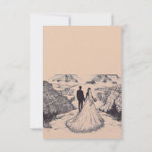 Grand Canyon Couple Food Choice und Song Request RSVP Karte (Rückseite)