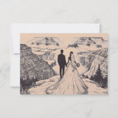 Grand Canyon Couple RSVP Karte (Rückseite)
