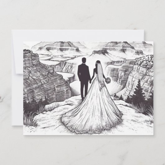 Grand Canyon Couple Save the Date Einladung (Rückseite)