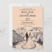 Grand Canyon Couple Wedding Einladung (Vorderseite)