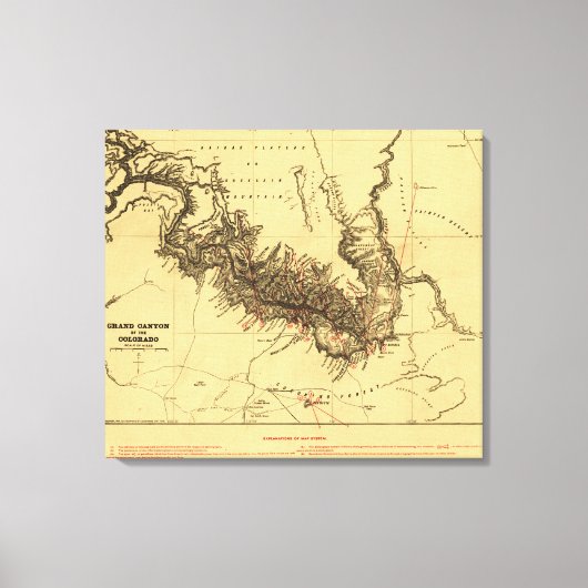 Grand Canyon des Colorado River Panoramablick Leinwanddruck (Vorderseite)