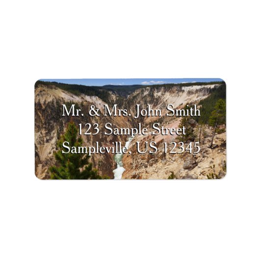 Grand Canyon des Yellowstone Adressaufkleber (Vorne)