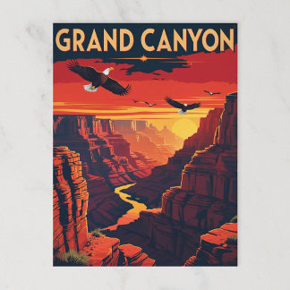 Grand Canyon Eagles Sunset Postkarte