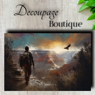 Grand Canyon Explorer Découpage Seidenpapier