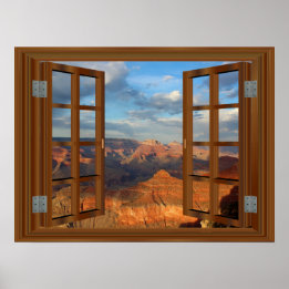 Grand Canyon Fake Fälschung Window View USA Poster
