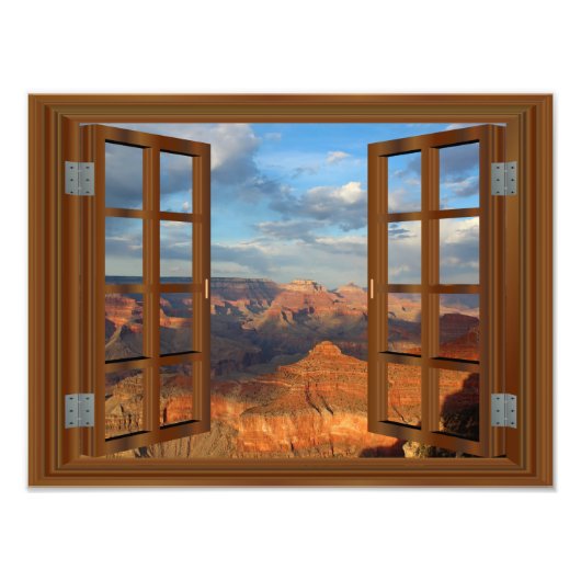 Grand Canyon Fake Imitate Window View USA Fotodruck (Vorne)