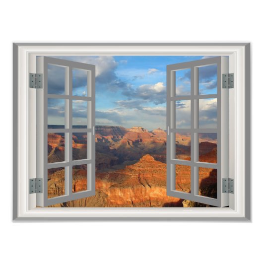 Grand Canyon Fake Imitate Window View USA Fotodruck (Vorne)