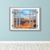 Grand Canyon Fake Imitate Window View USA Leinwanddruck (Insitu (Holzboden))
