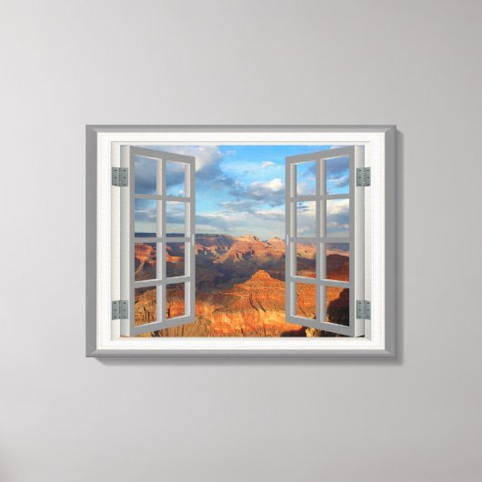 Grand Canyon Fake Imitate Window View USA Leinwanddruck (Vorderseite)