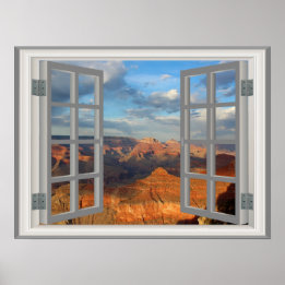 Grand Canyon Fake Imitate Window View USA Poster