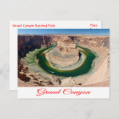 Grand Canyon, Horseshoe Bend, Arizona Postkarte (Vorne/Hinten)