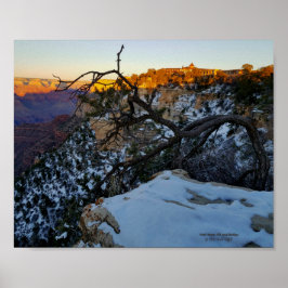 Grand Canyon im Winter mit Blick auf El Tovar Poster