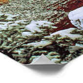 Grand Canyon im Winter mit Emerson Quote Poster (Ecke)