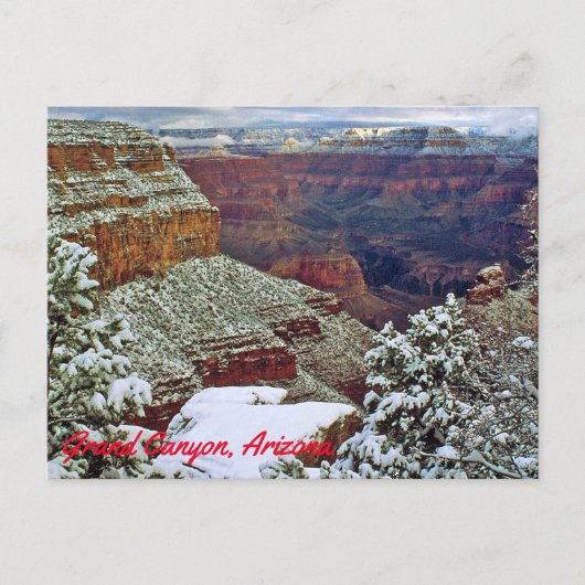 Grand Canyon im Winter Postkarte (Vorderseite)