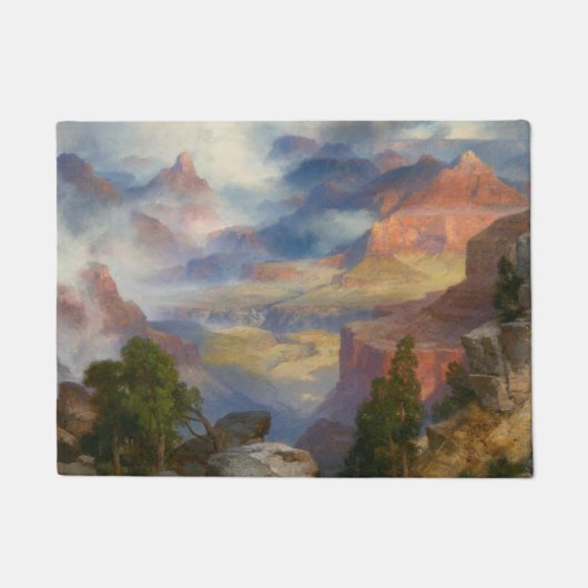 Grand Canyon in Mist (von Thomas Moran) Fußmatte (Vorderseite)