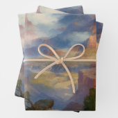 Grand Canyon in Mist (von Thomas Moran) Geschenkpapier Set (Beispiel)