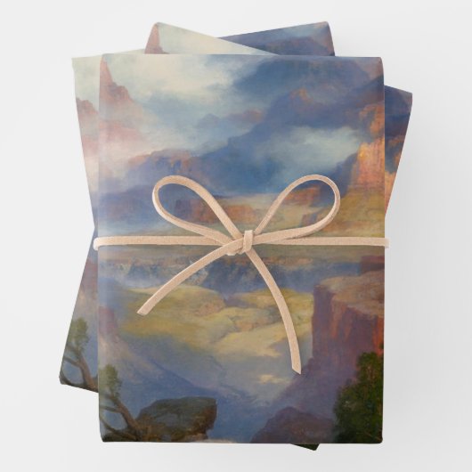 Grand Canyon in Mist (von Thomas Moran) Geschenkpapier Set (Beispiel)