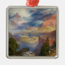 Grand Canyon in Mist (von Thomas Moran) Ornament Aus Metall