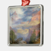 Grand Canyon in Mist (von Thomas Moran) Ornament Aus Metall (Links)
