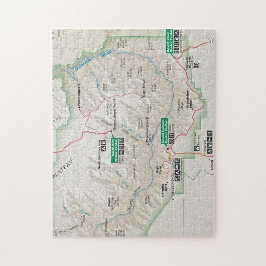 Grand Canyon Kartenpuzzle Puzzle (Vertikal)