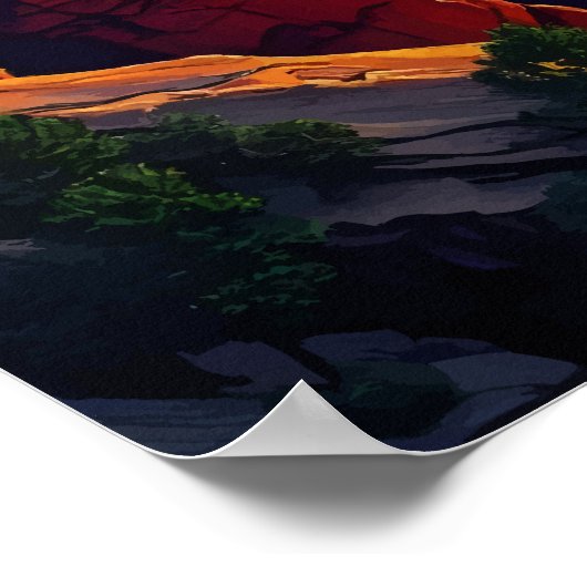 Grand Canyon Landscape Poster (Ecke)