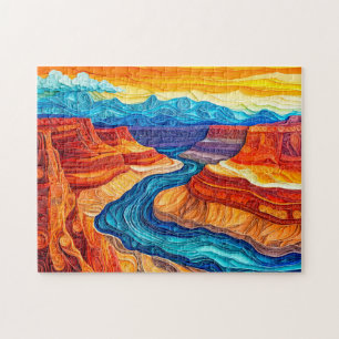 Grand-Canyon-Landschaft im Quilling-Stil Puzzle
