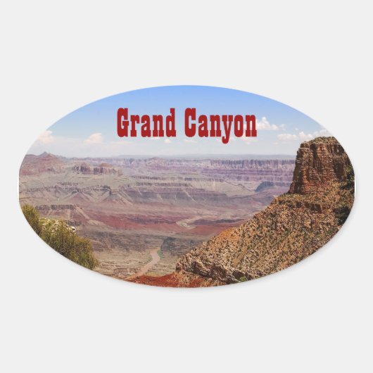 Grand Canyon Moran Pt. Ovalkleber Ovaler Aufkleber (Vorderseite)