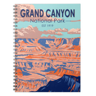 Grand Canyon National Park Arizona Vintage Notizblock