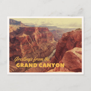 Grand Canyon National Park Retro Vintage Reise Postkarte